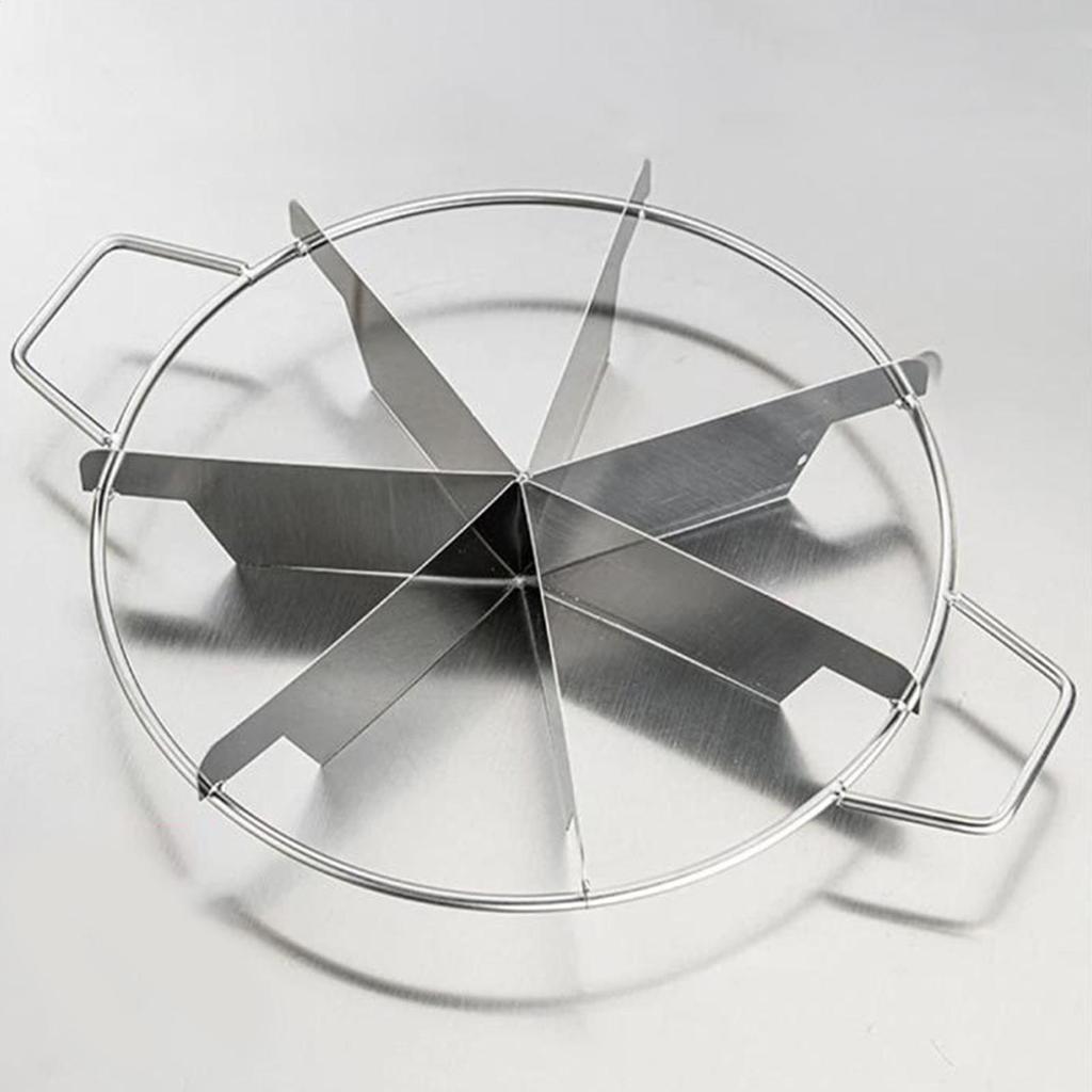 Stainless Steel Cake Divider 6/7/8 Divisions Non Stick Round Pastry Cheese Pizza Cutting Press Tool With Side Handles