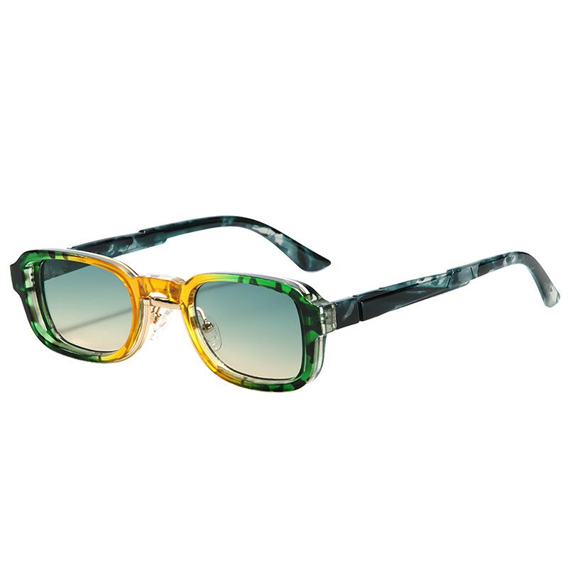 

Retro Small Square Sun Glasses Women Men Shades Printed Gradient Frame Eyewear Luxury Sun Glasses UV400 Oculus Female Gafas as picture