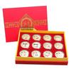 Zodiac Wrought Iron Medals Set: 12 Colored Commemorative Coins Featuring the Twelve Zodiac Animals.