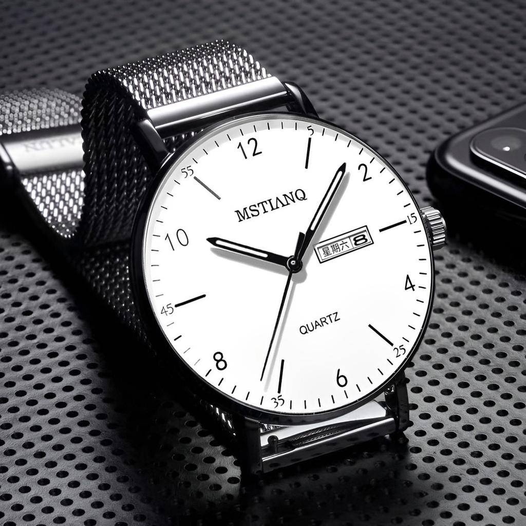Men'S Watch Male Student Quartz Watch Trend Junior High School College Student Luminous Fashion High Value Quartz Watch