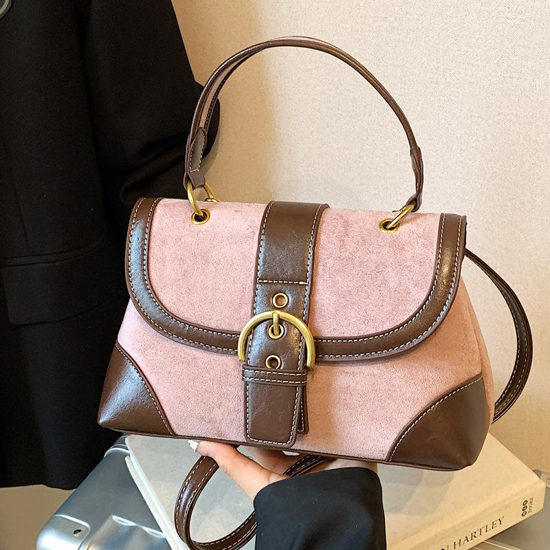Vintage Ladies Handbags Patchwork Messenger Bag for Women shoulder bags PU Leather Luxury Square Bag small female totes
