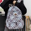 Schoolbag Backpack Female Plaid Student Travel School Bag Female Star Plaid Large Capacity Backpack School Bag Ins Niche