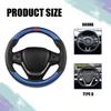 Carbon Fiber Car Steering Wheel Cover, Universal 15 inch Breathable Anti Slip Steering Wheel Covers, Car Interior Accessories Steering Wheel