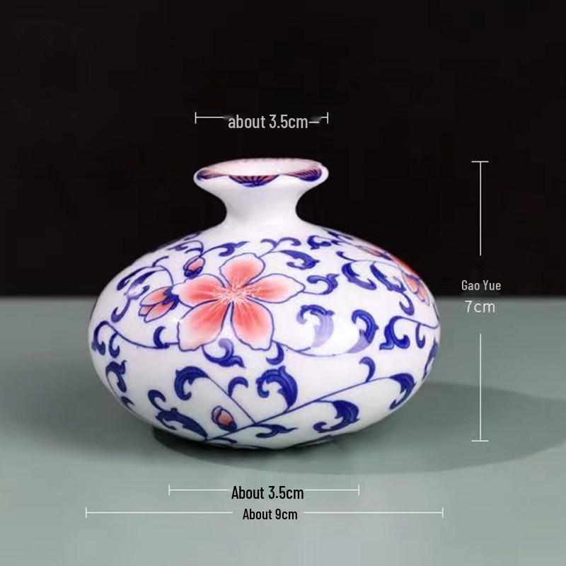 Antique Blue and White Chinese Porcelain Vase - European & American Handicraft for Flower Arrangements