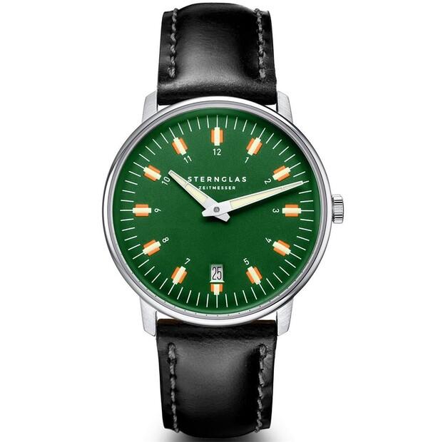 Часы Sternglas S01-EG08-BR02 Egor Green Silver