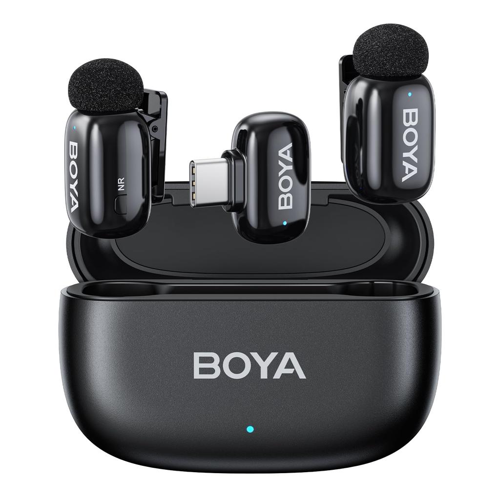 BOYA mini Wireless Microphone [Ultra-Mini 360° Sound-Picking Pin Microphone] Type-C Wireless Microphone, Compatible with iPhone 1615 Series,