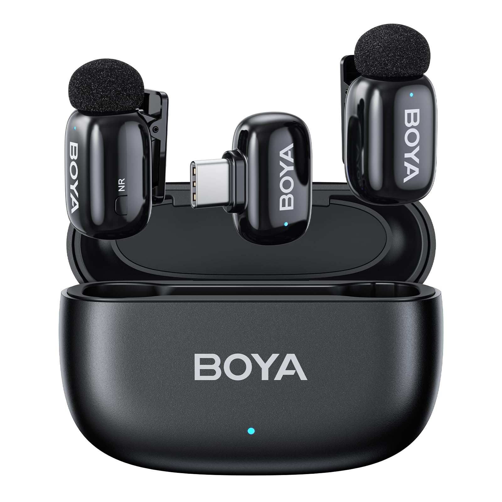 

BOYA Mini Wireless Microphone [Super Mini 360° Sound Collection Pin Microphone] Type C Wireless Microphone Compatible with iPhone 1615 Series