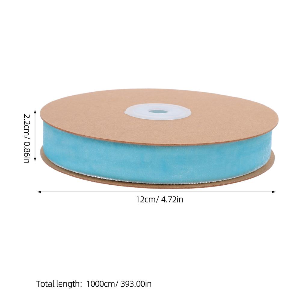 1 Roll Flocking Craft Ribbon Dark .94 Yards Single Sided Soft for DIY Bow Making Present Wrapping Decorative Accessories