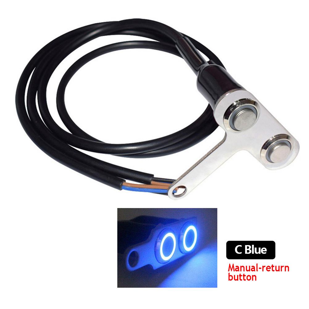 Double Head Stainless Steel LED Motorcycle Switch ON-OFF Handlebar Adjustable Mount Waterproof Switches Button DC12V Fog Light