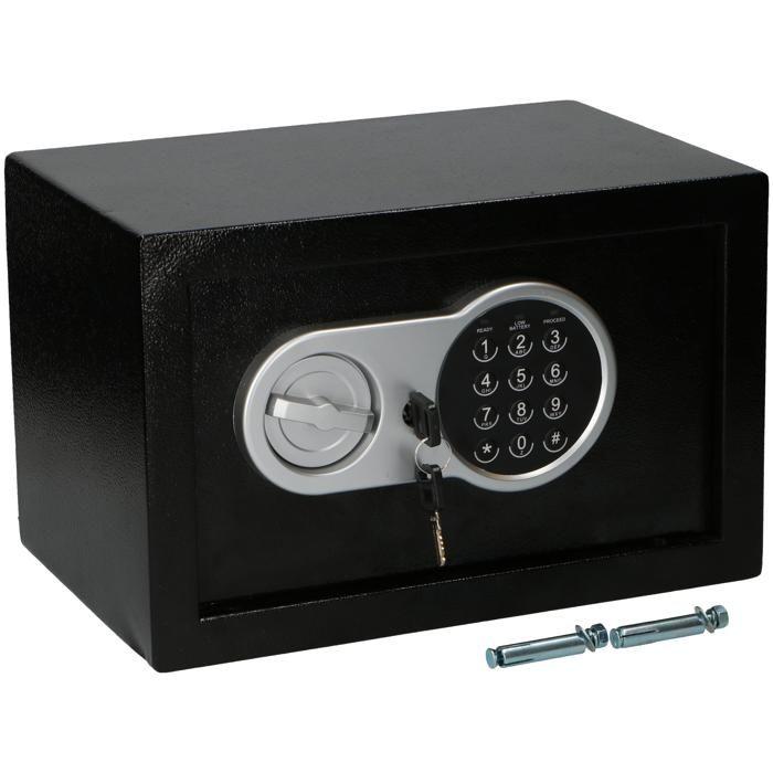 Coffre-fort électronique - SAFE ALARM - Noir - Acier - 31x23x22 cm