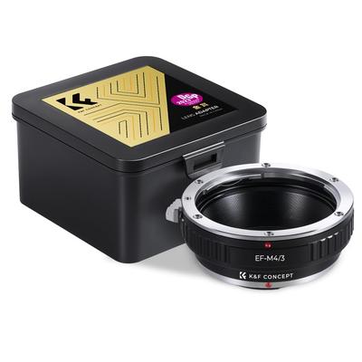 Concept Lens Mount Adapter for Canon EF Mount Lenses To Micro Four Thirds Mount Micro Mount Adapter Ring K&F EOS-M4/3 Cameras, 4/3