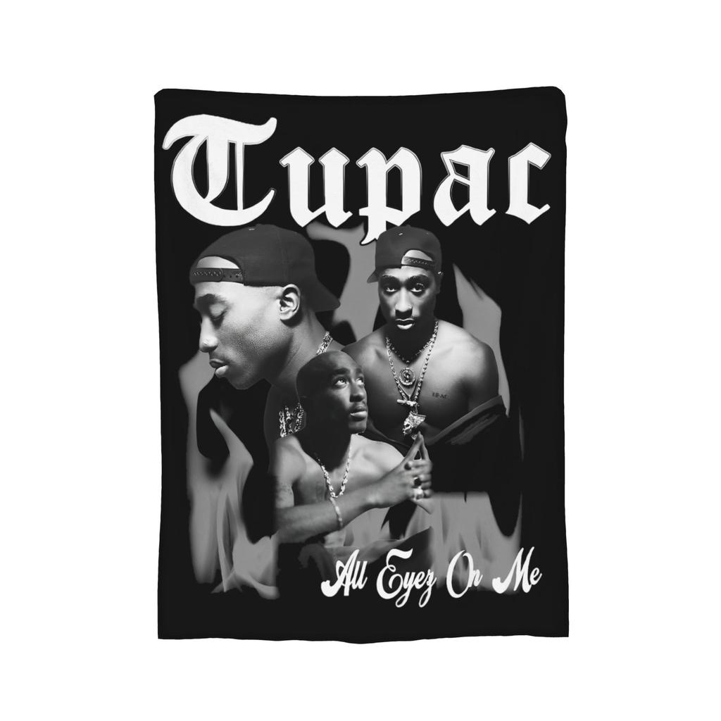 Rapper Tupac  Blanket Flannel 2pac Hip Hop Super Warm Throw Blanket for Outdoor Travel Bedroom Quilt
