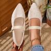 New Style Pointed-toe Low-cut Flat-soled Women's Shoes with One-way Ventilation Design