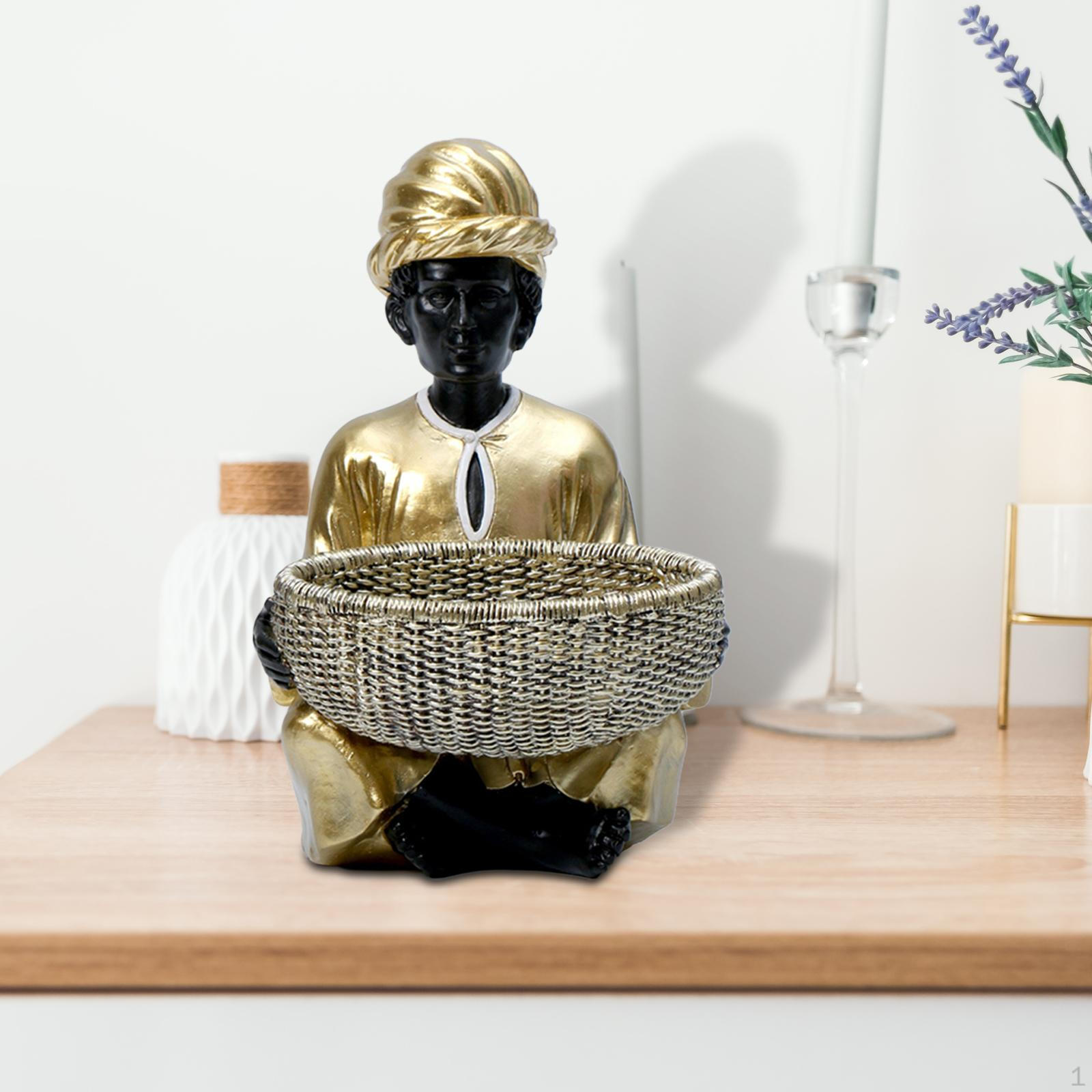 

Креативная статуя, абстрактная скульптура с корзиной для хранения, художественные фигурки для декора камина Man