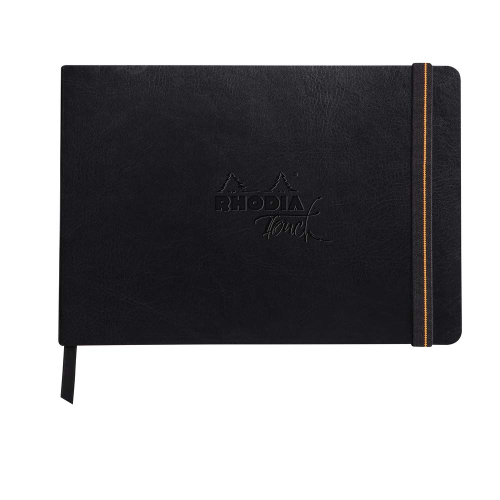 Rhodia Touch Sketchbook, Drawing Paper, Bristol Book A5 Landscape (White Paper, Plain, 205g, 64 Pages) RHODIA Touch Cf116114