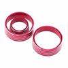 14-20 Fit Air Conditioning Audio Knob Decorative Ring Set, Multi-color, 3-Piece.