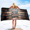 Quick Dry Beach Towel,Library Bookcase Printed Microfiber Lightweight Bath Towels Super Absorbent for Pool Towels Kids & Adults