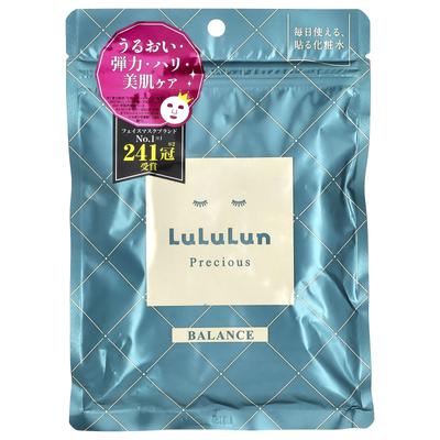 Precious Balance, Beauty Sheet Maske, Grün 4Ks, 7 Stück, 108 ml(3.65 fl oz)