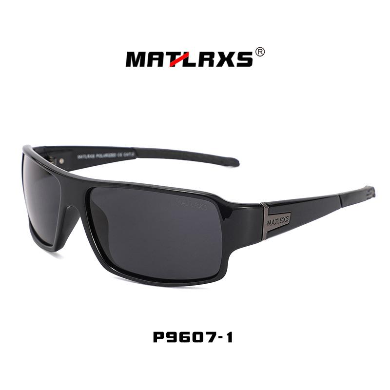 

New cycling glasses for bike riding, mountain climbing, hiking, sports, polarized sunglasses for men, fishing9607 Glossy black frame, black