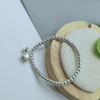 Orchid Niche Silver Bell Beaded Bracelet - Versatile, Handmade, Fashionable, Simple Design