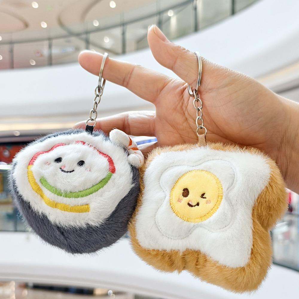 Cute Hamburgers French Fries Delicious Food Pendant Plush Stuffed Toy Doll Bag Pendant Keychain Jewelry Accessory Decoration