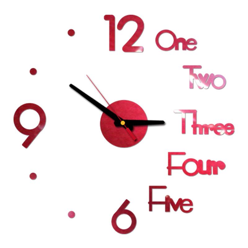 Wanduhr Rahmenlos Digitale Wanduhren DIY Acryl Wandaufkleber Quarz Leise Uhr für Zuhause Büro Wanddeko Horloge Murale