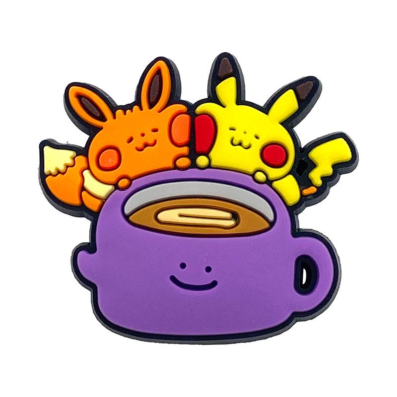 Puha Gumi Pokémon Virágos Klumpa Cipőcsatok