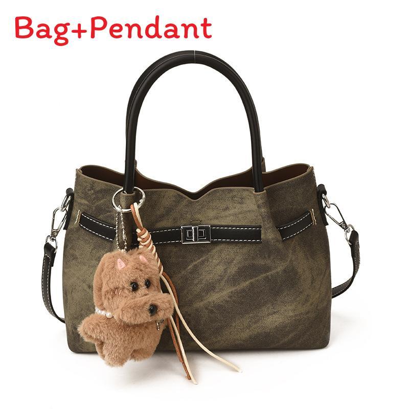 Urban Style Water Bucket Shoulder Bag For Women With Details And Zipper