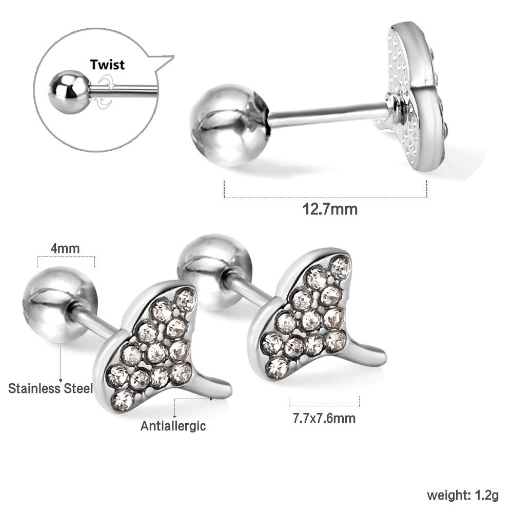 2026 European and American Love Stud Earrings, Fashionable Niche High-end Simple and Versatile Earrings