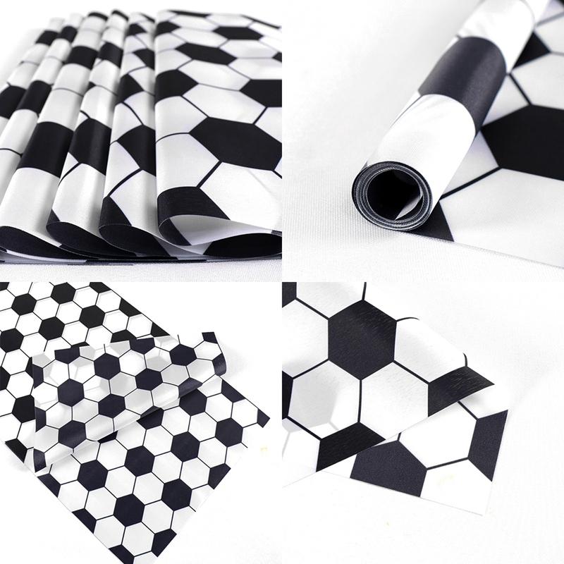1pc Soccer/Football Party Table Flag Table Centerpiece Soccer Birthday Decorations Sports Theme Party Table Runner Table Cover