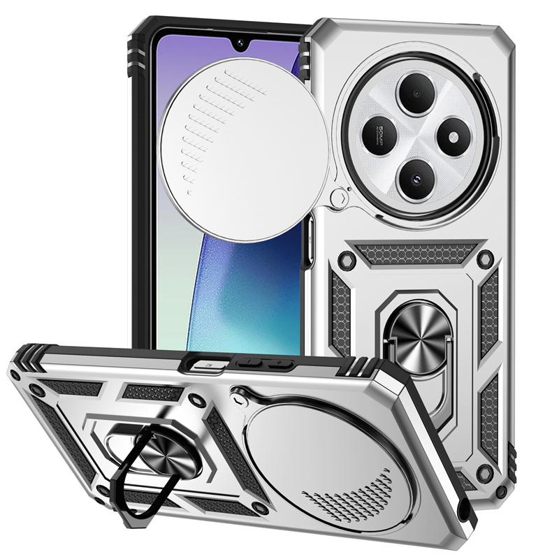 For Xiaomi Redmi 14C 4G Case Slide Lens Protect Shockproof Armor Phone Case For Xiaomi Redmi 14C 14 C Redmi14C Ring Holder Cover