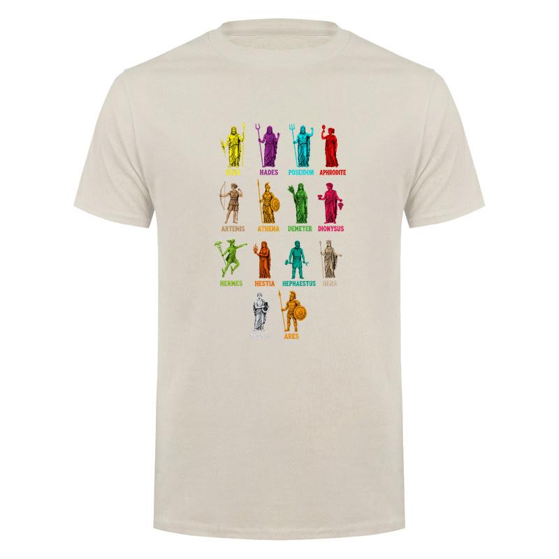 Greek Mythology Gods Of Greece T Shirt Colorful Ancient Gods Graphic Tshirts Unisex Vintage Style Da817
