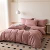 100 Pcs~ Nordic Pure Cotton Polished Four-Piece Set, Thickened Warm Cotton Bed Sheet, Quilt Cover, Mattress, Bedding