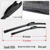 BAIC Senova D50 Front & Rear Wiper Blades - Bone-Free Rubber Strip Accessories