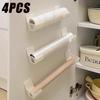 4 pz Cucina Bagno Montaggio A Parete In Plastica Poly Trash Rifiuti Porta Rotolo Dispenser Freschezza Rotolo di Pellicola Rack di Stoccaggio per Armadio