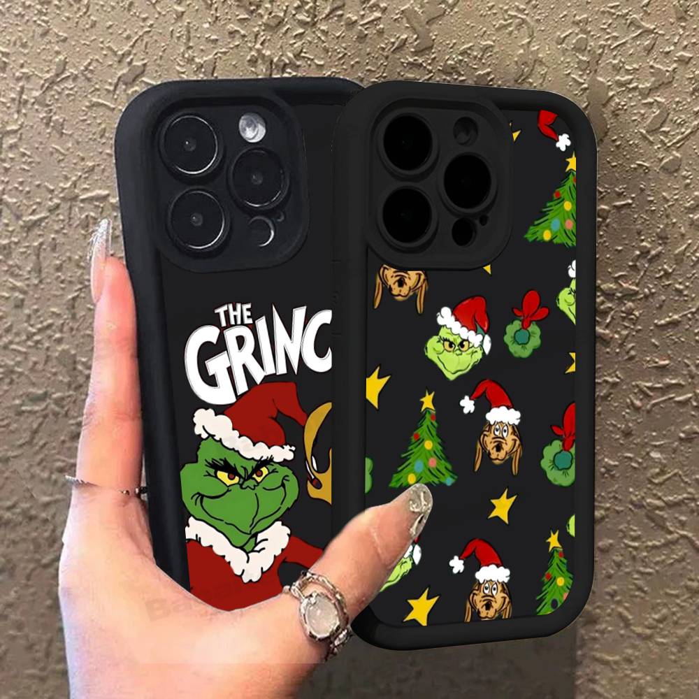 C-Christmas G-Green M-Monsters Phone Case For iPhone 17 16 15 14 13 12 11 Air Plus Pro Max Soft Back Cover