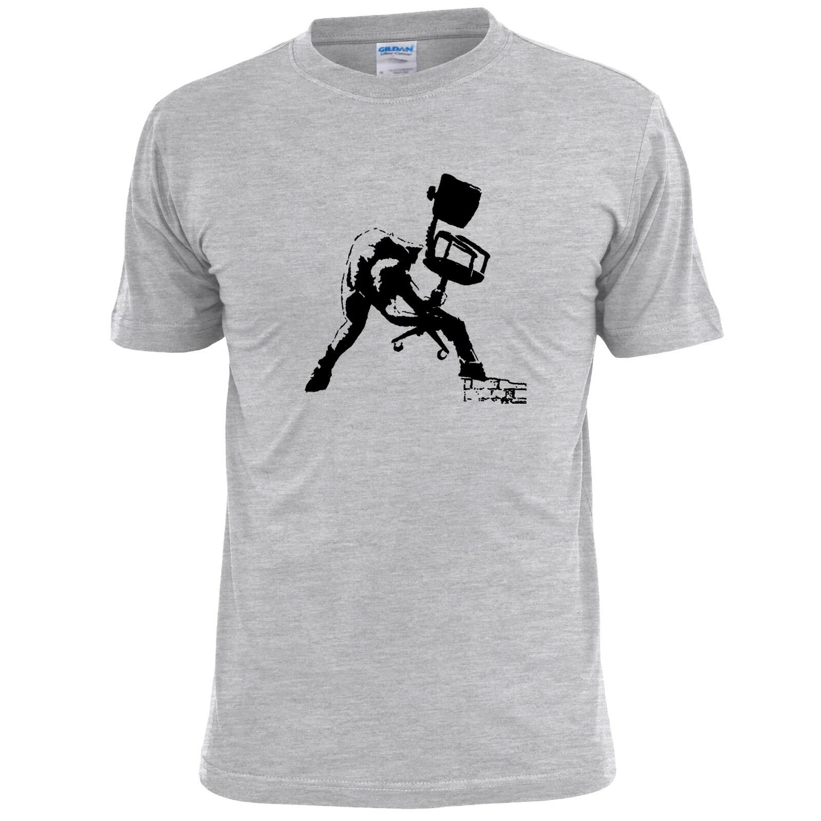Mens Banksy Clash Spoof Graffiti T shirt Banksy Street Art M