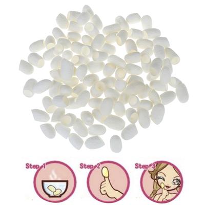 100Pc/Set Natural Silk Cocoons Silkworm Balls Facial Skin Care Scrub Whitening