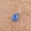 Pear Dark Blue Cat'S Eye Stone Elegant New Pendant Jewelry 925 Sterling Silver PP-26-42