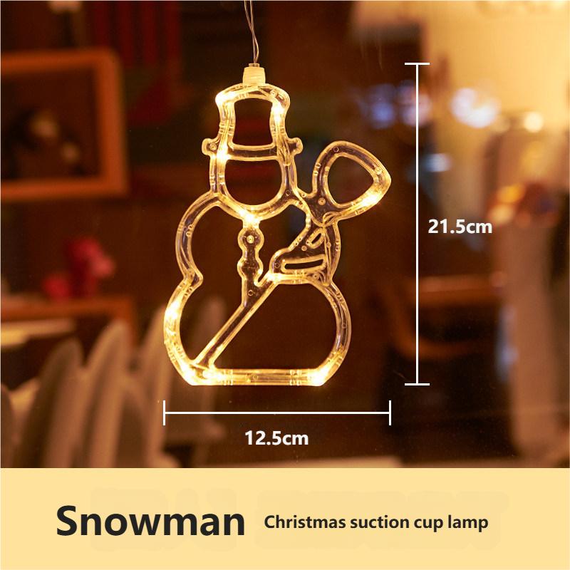 

Рождественские украшения Подвесные светодиодные лампы Украшение спальни Рождественские украшения Украшения для окон и стекол Теплая батарея Snowman