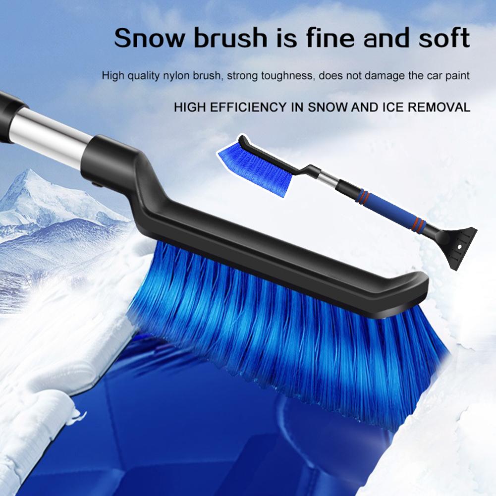 Ice Scraper Snow Brush Shovel Winter Auto Windshield Defrosting Tool Scratch-Free Bristle Head Brush Morning Commute Saviors