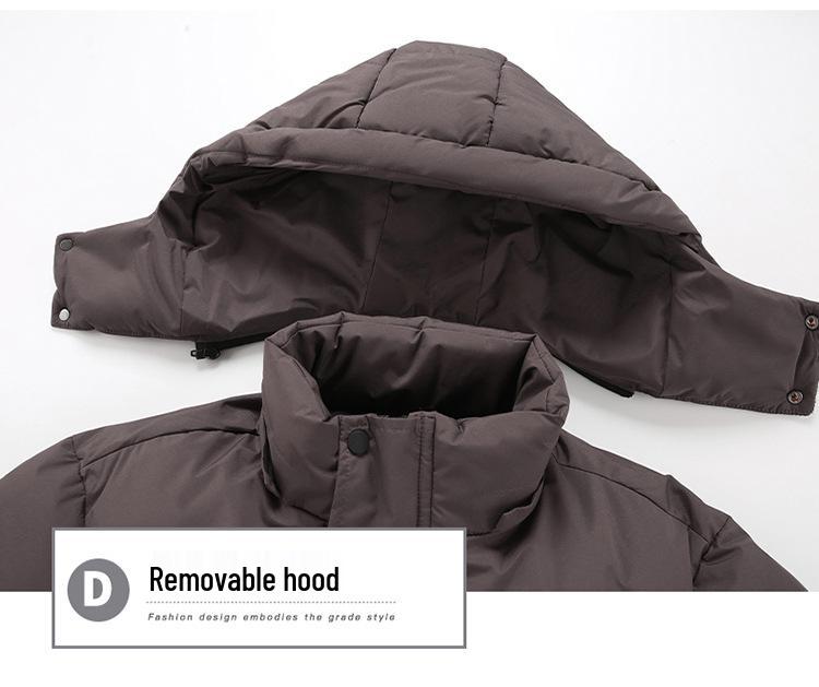 NASA Collaboration 2025 Men's Winter Cotton Jacket with Hood - Korean Style, Warm and Trendy Thicken Outerwear
