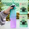 Gradient Color Large Capacity Bounce Lid Plastic Sports Water Bottle for Men and Women