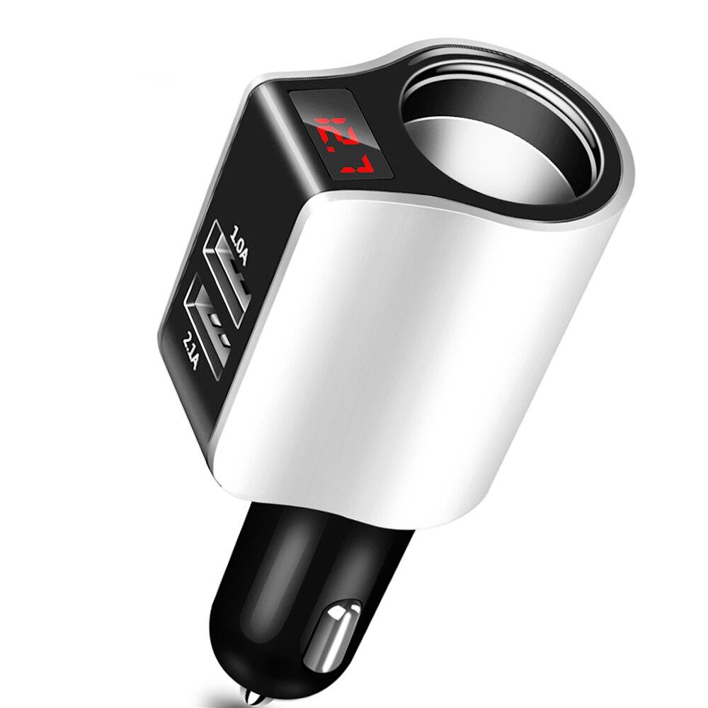 

Двойная USB сигарета зажигалка Smart Car Charger Напряжение Текущий дисплей Телефон GPS Зарядка Адаптер USB 2 Путь Сплиттер Быстрая зарядка