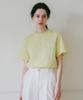 LOSSYROW Signature Logo Half-Sleeve T-Shirt Lime
