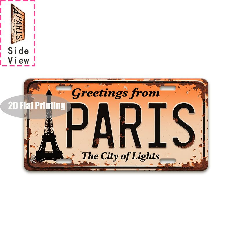 Tin Sign Vintage Durable Metal Plaque Wall Decor Home Office Bar Man Cave Basement City Birth Year License Plate Wall Art