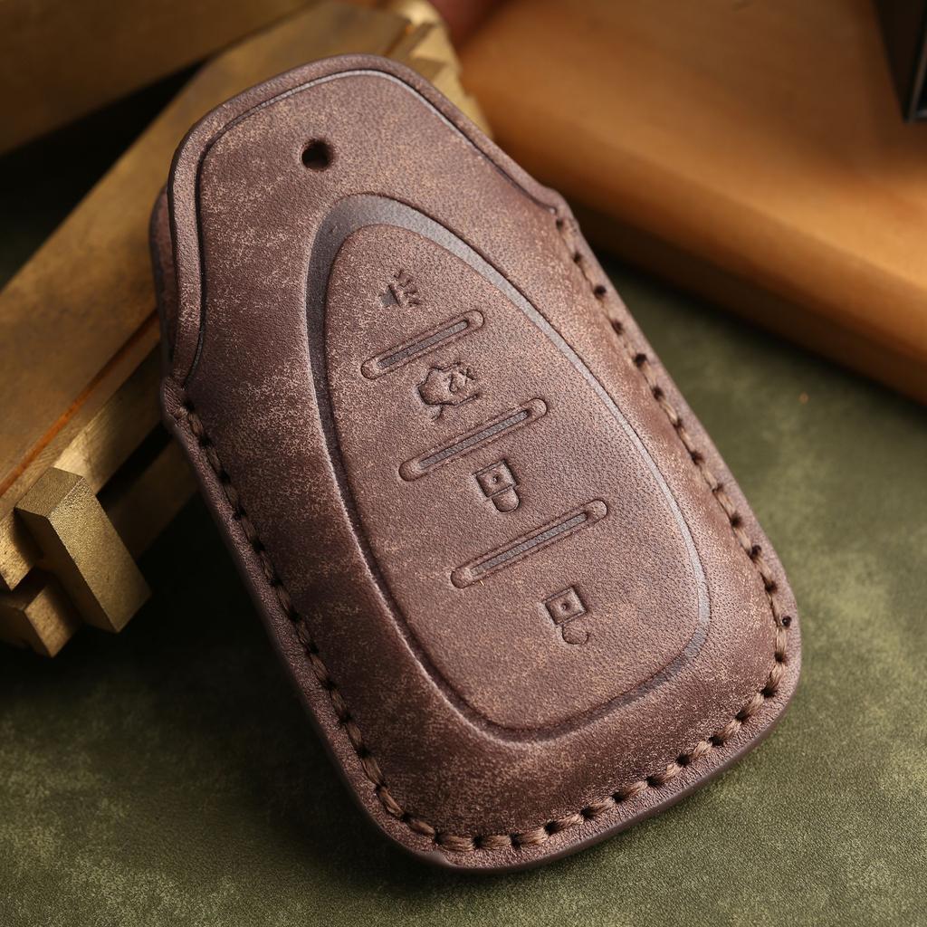 Customized Key Cover Is Suitable for Chevrolet Explorer Car Malibu XL Pure Handmade Leather Key Case Ring.