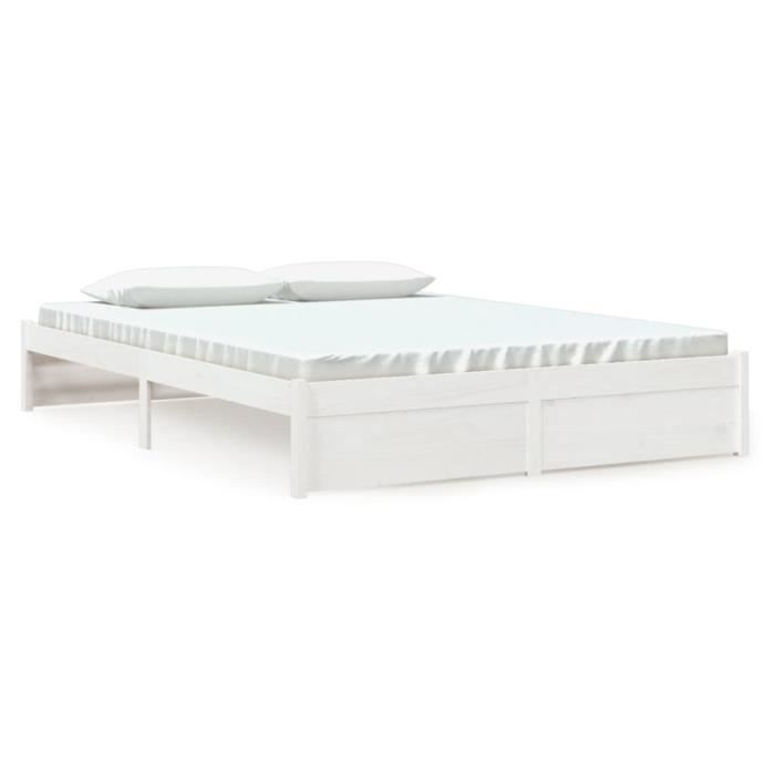 VidaXL Bed Frames White Solid Wood 150x200 Cm Extra Large 814955