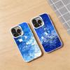 Blue Minimalist Painting Phone Case for iPhone 17 16 15 14 13 12 11 Pro Plus Max Air Mini X XS TPU Bumper