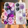 For Honor 90 Smart Case Soft Silicone Bumper Painted Flower Panda Cases For Honor 90Smart Phone Case CLK-NX1 Cover Coque Fundas